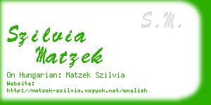 szilvia matzek business card